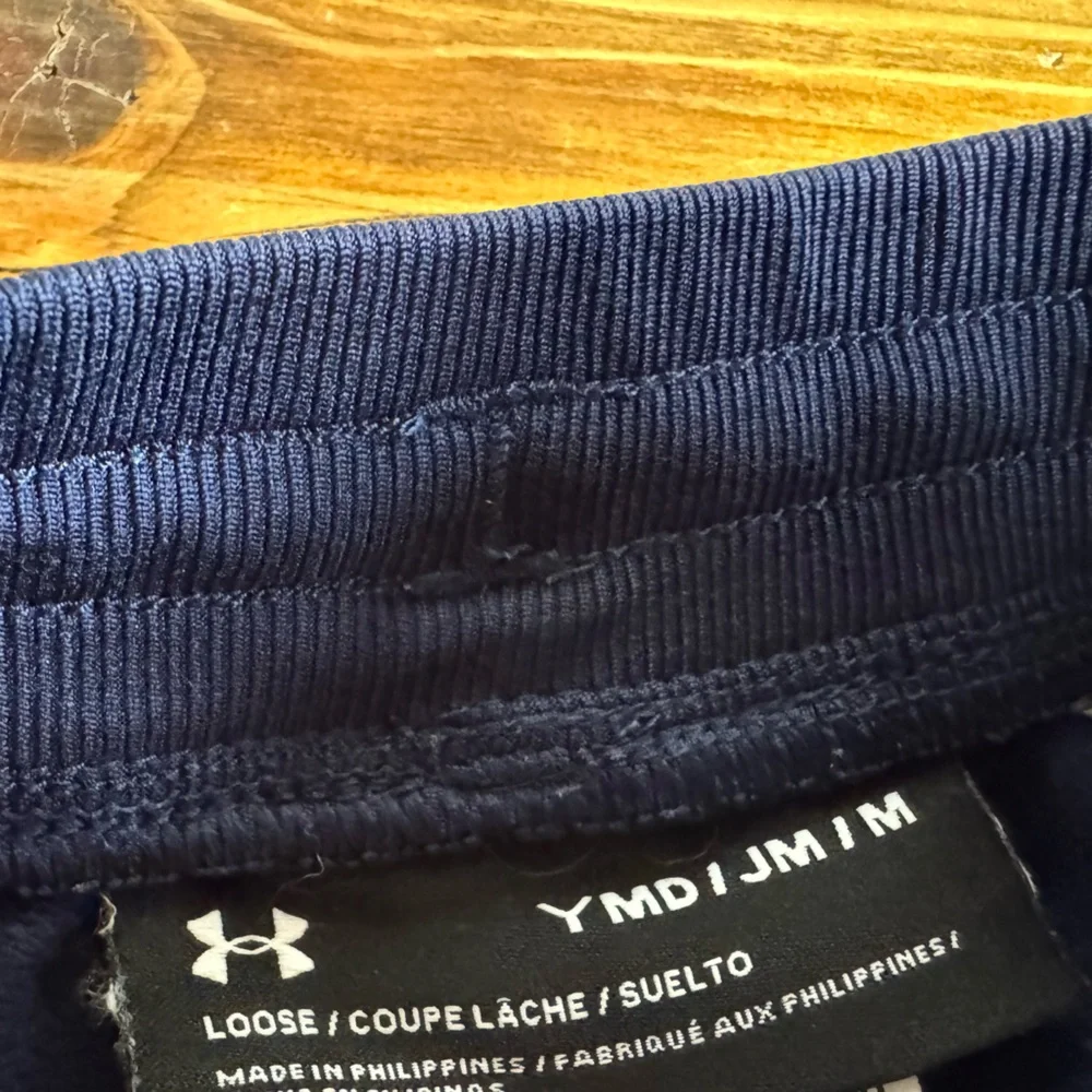 Under Armour Kids Boys Navy Blue Joggers with Gray Details‎ Size Medium